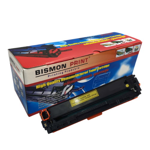 ตลับหมึกเทียบเท่า Toner Cartridge Compatible HP CB542A Yellow, HP 25A Remanufactured